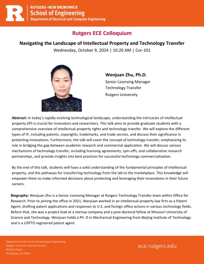 Speaker Wenjuan Zhu
