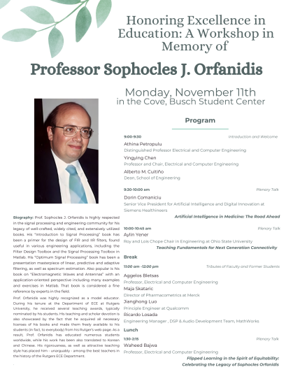 Sophocles Orfanidis Workshop 11-2024